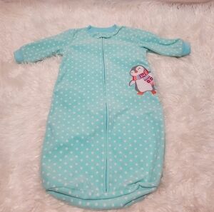 0-9 Months Carter's Teal Penguin Sleep Sack